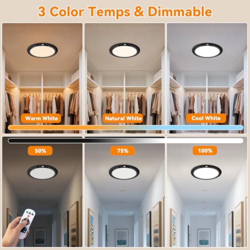 2Pack Rechargeable LED Ceiling Light (2 Count)