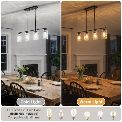 Hammered Glass Dining Room Light Fixture Chandelier Over Table