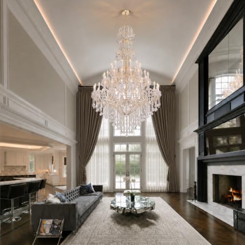 Large Gold Modern Crystal Chandelier Light Fixtures
