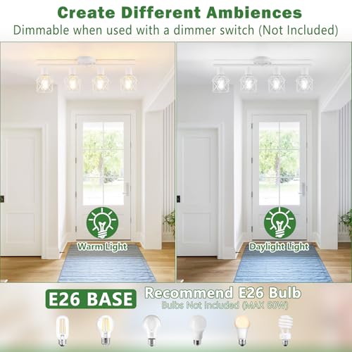 4 Lights Kitchen Light Fixtures Ceiling Mount
