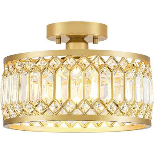 Crystal Gold Ceiling Light