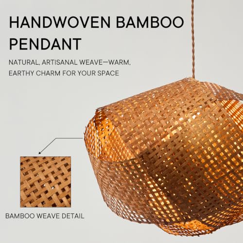 17.7" Bamboo Chandelier Light Fixture