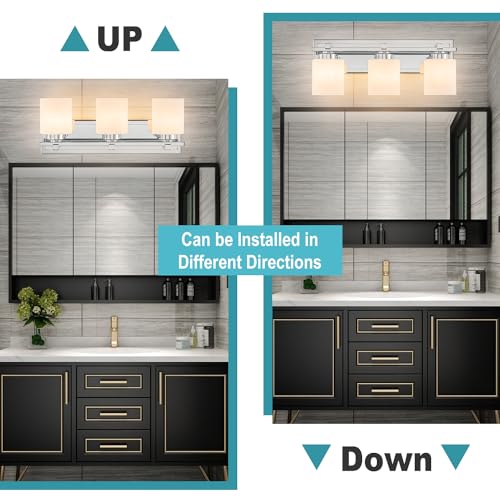 Modern Bathroom Light Fixtures Over Mirror