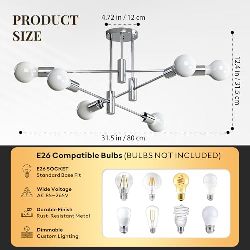 Modern Sputnik Chandelier