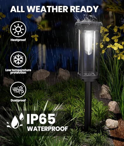 4 Pack Solar Pathway Lights Outdoor (4 Count)