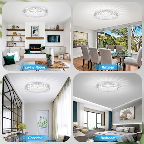 Crystal Flush Mount Ceiling Light