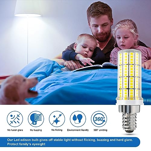 E12 LED Bulb 20W 6pcs LED Corn Light Bulb 200W Equivalent 2500Lumen 5000K Cool Daylight White Non