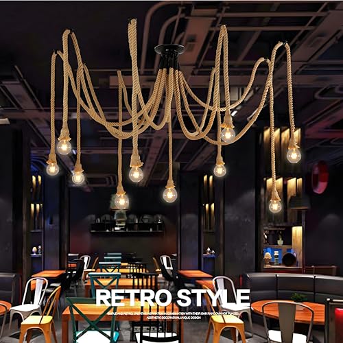 E27 Hemp Rope Pendant Light