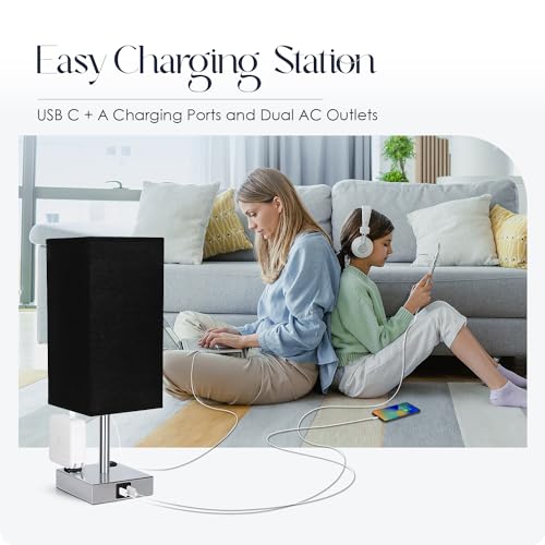 Bedside Lamp with USB Ports