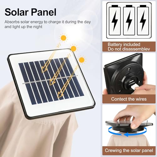 Solar Patio Umbrella with Centre Light