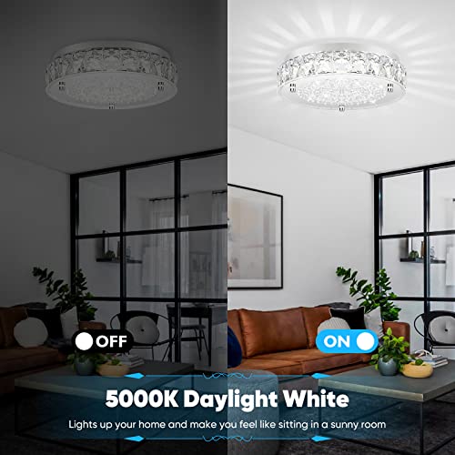 Crystal Chandeliers Flush Mount LED Ceiling Light Fixture
