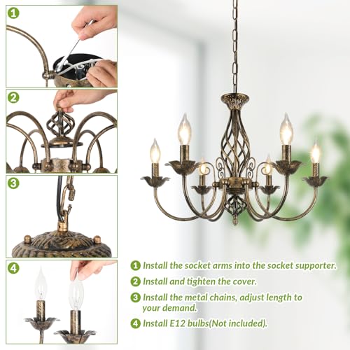 Farmhouse Candle Chandelier