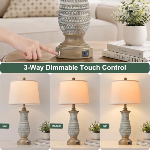 28.5" Farmhouse Table Lamps Set of 2 (2 Count)