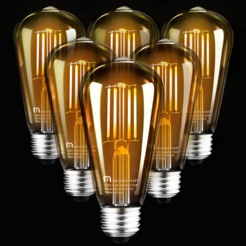 Dimmable Vintage E26 LED Light Bulb (6 Count)