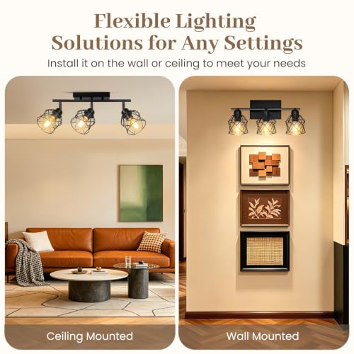 3 Lights Semi Flush Mount Ceiling Light (3-Light)