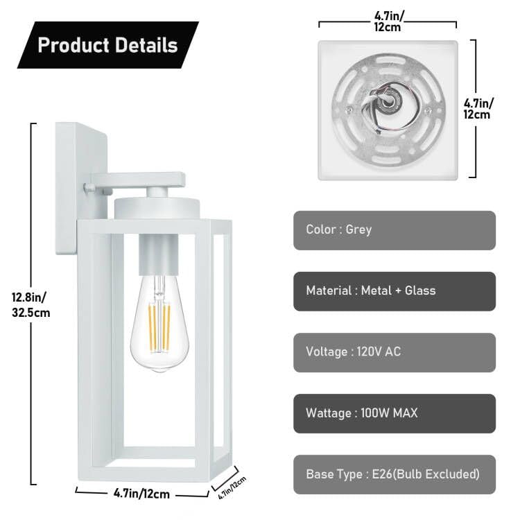 Outdoor Wall Light Fixtures (2 Count)