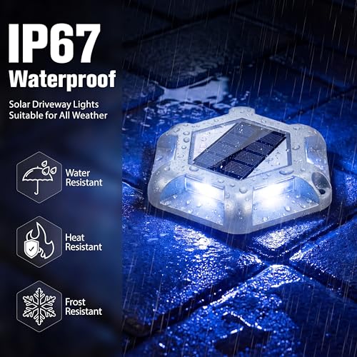 Solar Dock Driveway Deck Outdoor Pathway LED Lights (12 Count)