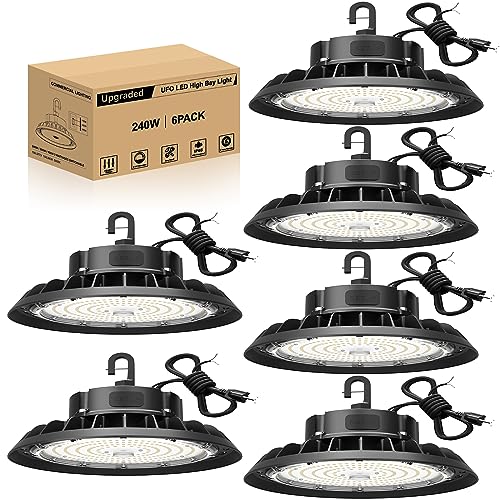 UFO LED High Bay Light 240W 6 Pack (6 Count)