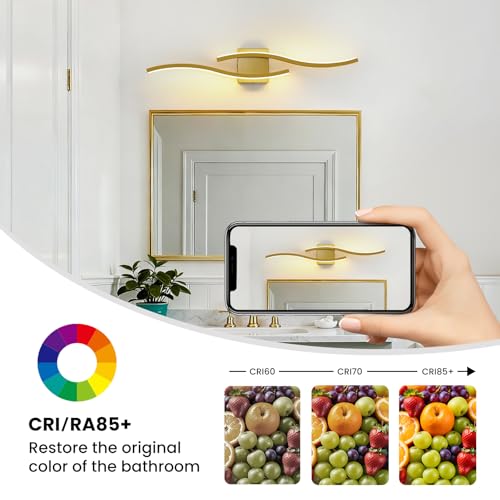 Gold LED Bathroom Vanity Lights