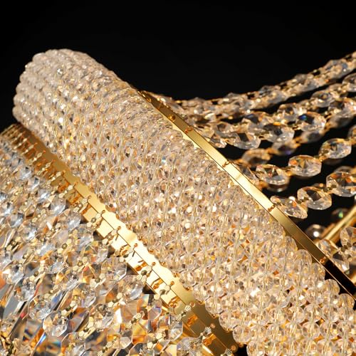 Gold Crystal Chandeliers for Dining Room
