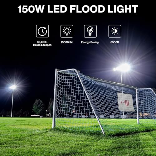 2 Pack 150W LED Flood Light Outdoor (2 Count)