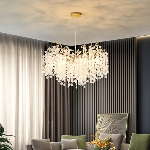 32 Inch Gold Crystal Chandelier 10