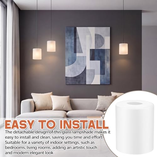3 Pack Frosted White Glass Lamp Shade 1 (3 Count)