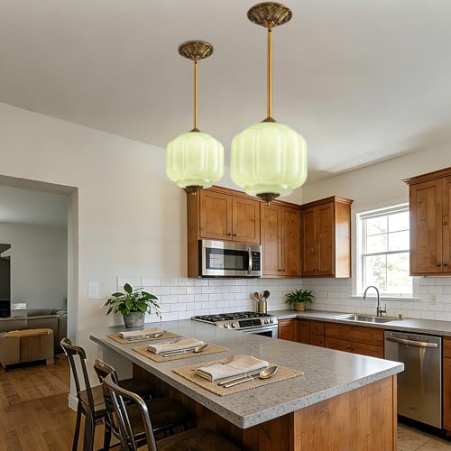 Vintage Milk Glass Pendant Light Fixture