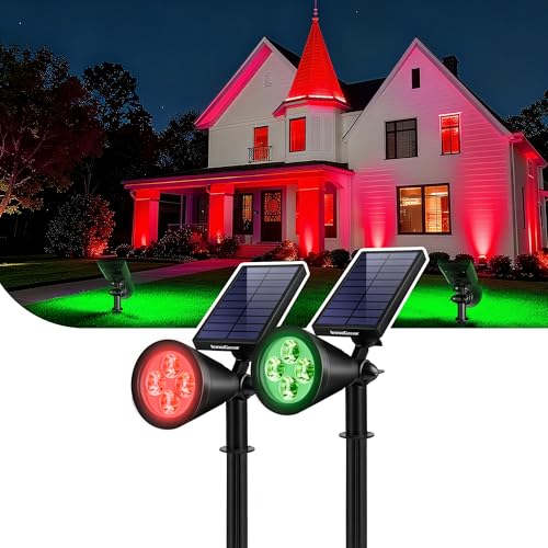 2 Solar Lights Outdoor for Halloween Christmas Xmas (2 Count)