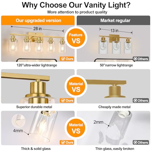 5 Light Bathroom Light Fixtures