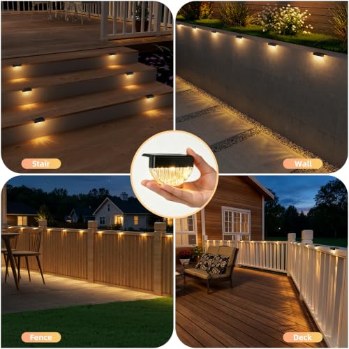 8 Pack Solar Deck Lights Outdoor
