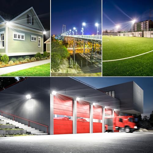 2 Pack 100W LED Flood Lights with Motion Sensor (2 Count)