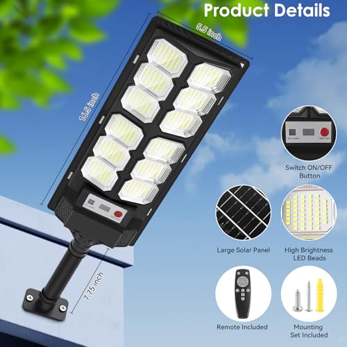 4 Pack Solar Street Lights Outdoor (4 Count)