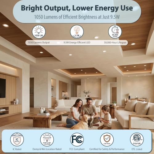 6 Inch LED Recessed Lights 6 Pack (5CCT - 6 Pack / 6 Inch)