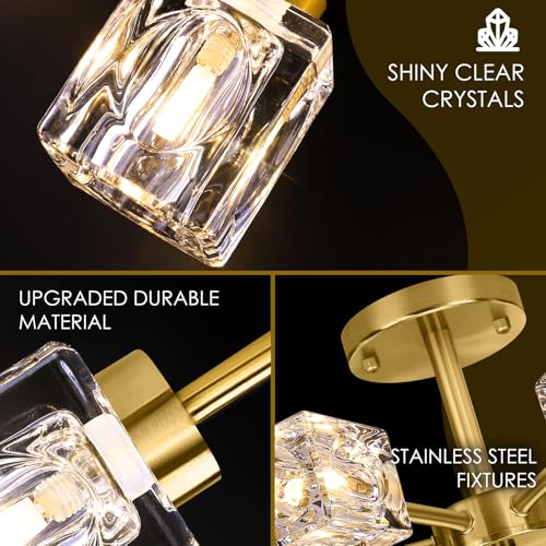 Modern 17.3" Crystal Chandelier (6 Count)