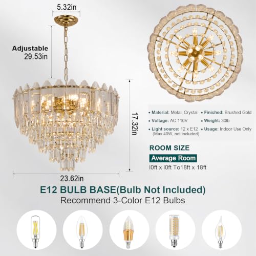 Gold Crystal Chandelier