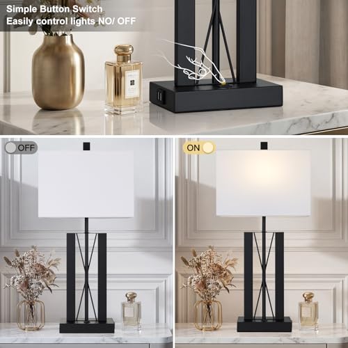 25" Table Lamps for Living Room Set of 2 (2 Count)