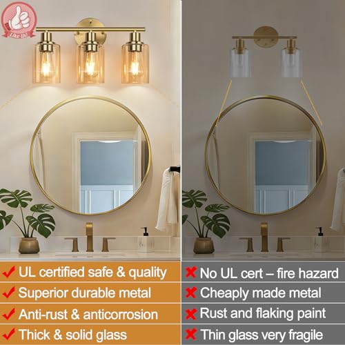3 Light Bathroom Light Fixtures