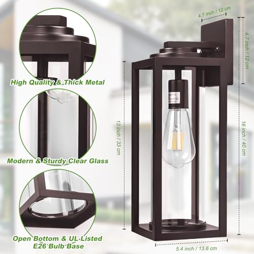 16in Large Outdoor Wall Lights for House (2 Count)