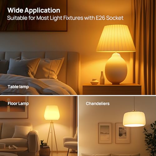 A19 LED Light Bulbs Dimmable (6 Count)