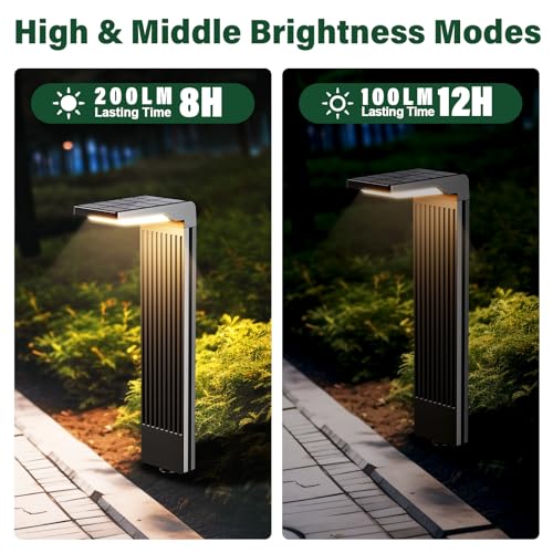 Solar Pathway Lights Outdoor Warm (6 Count)
