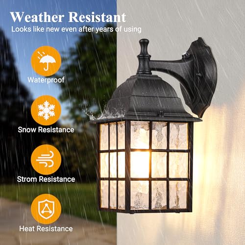 Dusk to Dawn Outdoor Wall Lights 2Pack (2 Count)