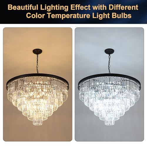 35" Large Crystal Chandeliers 6