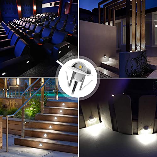 10 Pack LED Stair Lights Kit Low Voltage Deck Lights Waterproof IP65 Outdoor 1 (10 Count)