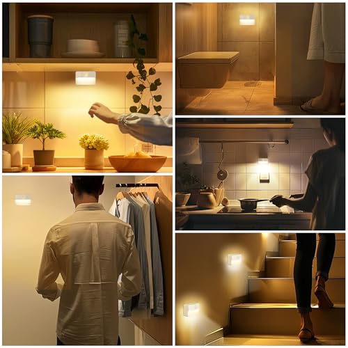 6 Pack Rechargeable Stair Lights Indoor (6 Count)