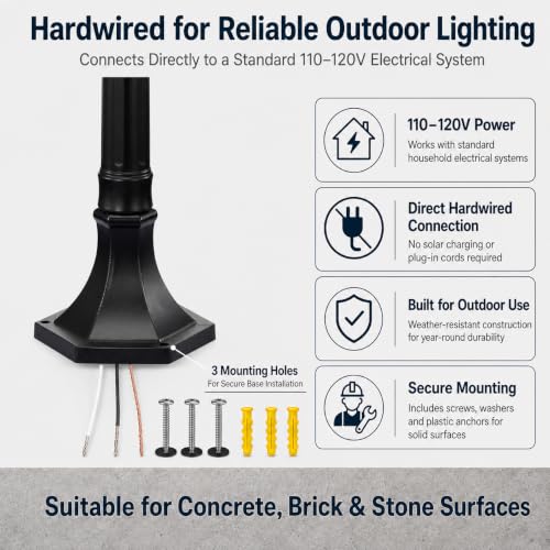 42" Adjustable Outdoor Post Light