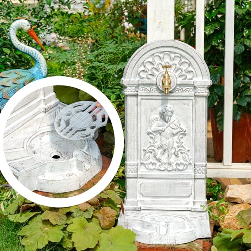 Freestanding Cast Iron Outdoor Water Column with Faucet
