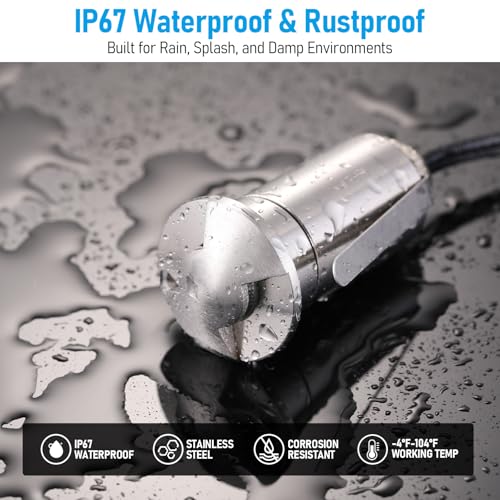 12 Pack 3000K Recessed Low Voltage LED Deck Light (12 Count)