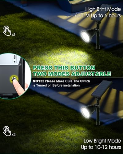 Solar Spot Lights Outdoor Waterproof (4 Count)