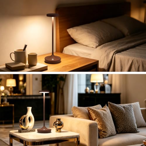2 Pack Rechargeable Cordless Table Lamps 6000mAh LED Battery Table Light